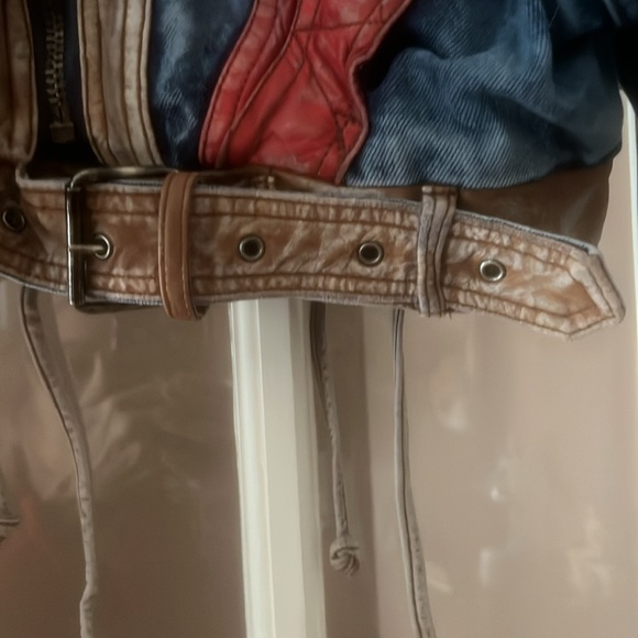 Cute Vintage Havoc Denim/jean leather distressed jacket - Picture 4 of 14